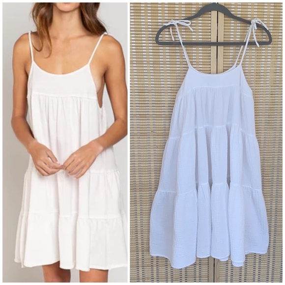 Madewell Dresses & Skirts - Madewell 100% cotton baby doll white summer dress, size XS